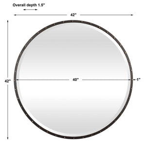 Benedo Round Mirror - modern mirror with sleek design for contemporary interiors | Image 10 | InSTYLE Home & Rugs