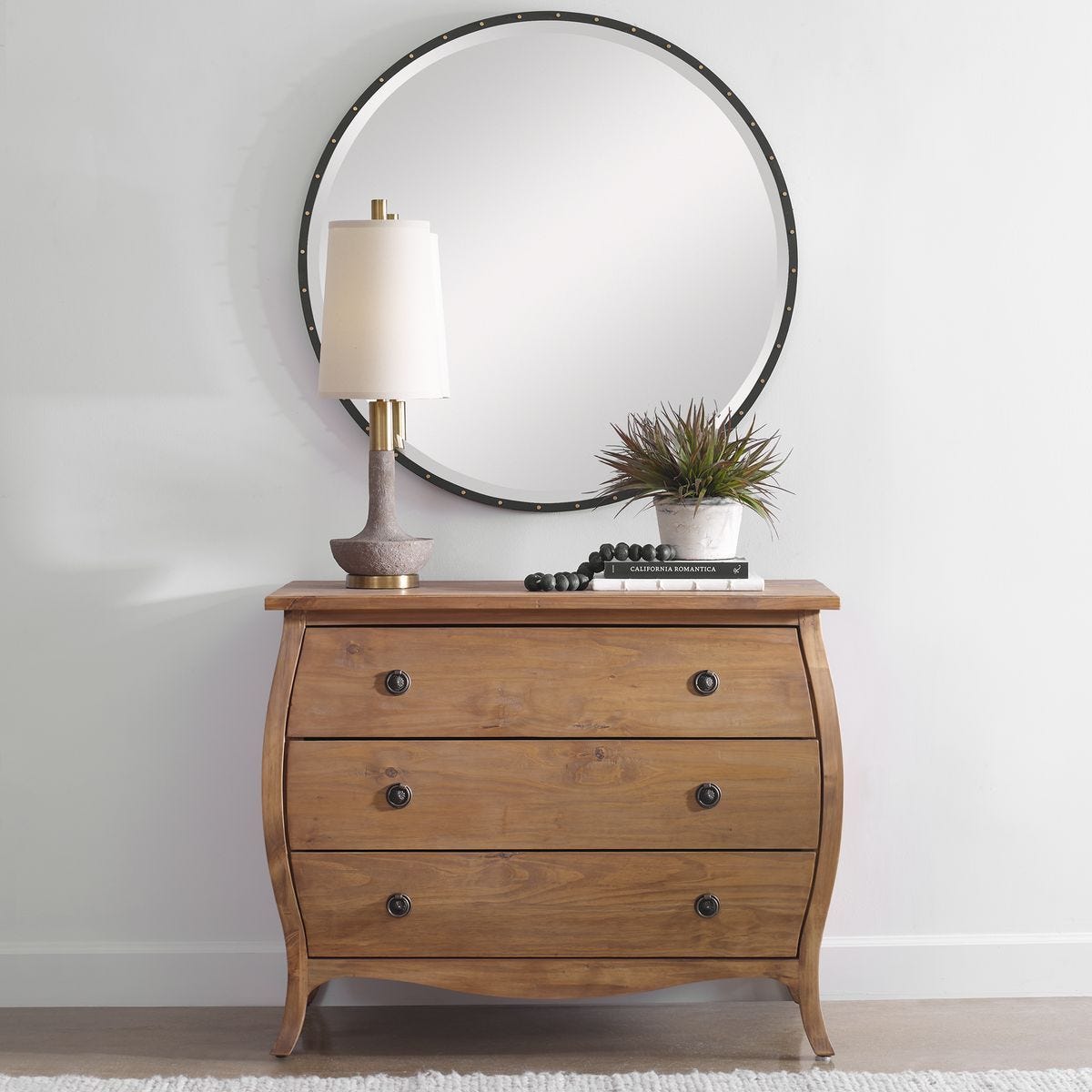 Benedo Round Mirror - modern mirror with sleek design for contemporary interiors | Image 1 | InSTYLE Home & Rugs