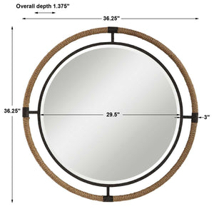 Melville Round Mirror - modern mirror with sleek design for contemporary interiors | Image 5 | InSTYLE Home & Rugs