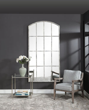 Amiel Large Arch Mirror, Ivory - full-length mirror for creating the illusion of space and light | Image 7 | InSTYLE Home & Rugs