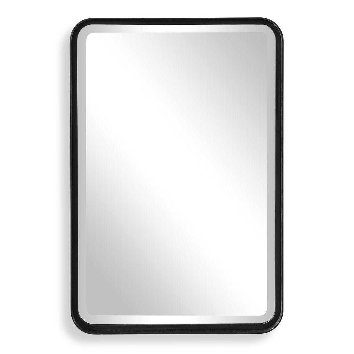 Crofton Vanity Mirror, Black - elegant mirror for adding style and light to any room | Image 2 | InSTYLE Home & Rugs
