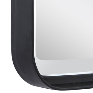 Crofton Vanity Mirror, Black - elegant mirror for adding style and light to any room | Image 6 | InSTYLE Home & Rugs