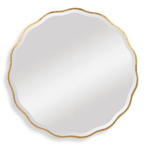 Aneta Round Mirror, Gold - modern mirror with sleek design for contemporary interiors | Image 2 | InSTYLE Home & Rugs