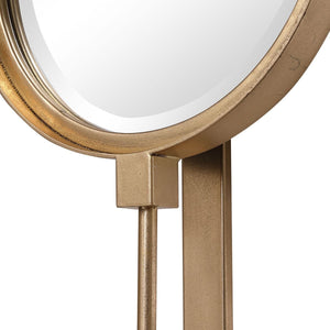 Button Mirror, Gold - elegant mirror for adding style and light to any room | Image 5 | InSTYLE Home & Rugs