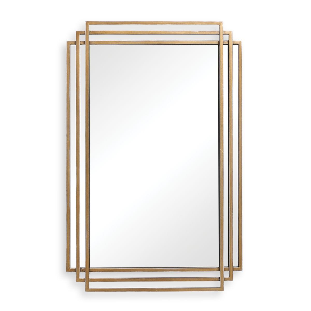 Amherst Mirror, Gold - modern mirror with sleek design for contemporary interiors | Image 2 | InSTYLE Home & Rugs