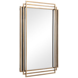 Amherst Mirror, Gold - modern mirror with sleek design for contemporary interiors | Image 3 | InSTYLE Home & Rugs