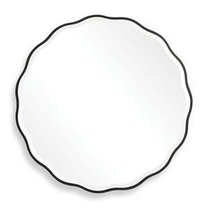 Aneta Round Mirror, Black - modern mirror with sleek design for contemporary interiors | Image 2 | InSTYLE Home & Rugs