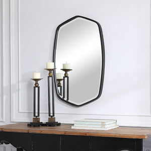 Duronia Mirror, Black - elegant mirror for adding style and light to any room | Image 6 | InSTYLE Home & Rugs