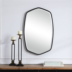 Duronia Mirror, Black - elegant mirror for adding style and light to any room | Image 5 | InSTYLE Home & Rugs