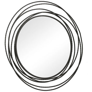 Whirlwind Round Mirror, Black - full-length mirror for creating the illusion of space and light | Image 3 | InSTYLE Home & Rugs
