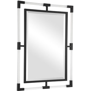 Balkan Mirror, Black - elegant mirror for adding style and light to any room | Image 3 | InSTYLE Home & Rugs