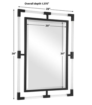 Balkan Mirror, Black - elegant mirror for adding style and light to any room | Image 5 | InSTYLE Home & Rugs