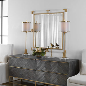 Balkan Square Mirror, Gold - modern mirror with sleek design for contemporary interiors | Image 6 | InSTYLE Home & Rugs