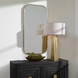 Taft Mirror, Brass - perfect for enhancing light and creating a sense of space | Image 4 | InSTYLE Home & Rugs