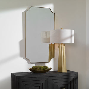 Lennox Mirror, Brass - elegant mirror for adding style and light to any room | Image 3 | InSTYLE Home & Rugs