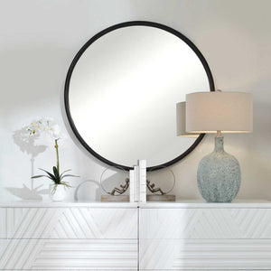 Dawsyn Round Mirror - full-length mirror for creating the illusion of space and light | Image 7 | InSTYLE Home & Rugs