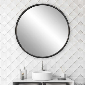 Dawsyn Round Mirror - full-length mirror for creating the illusion of space and light | Image 6 | InSTYLE Home & Rugs