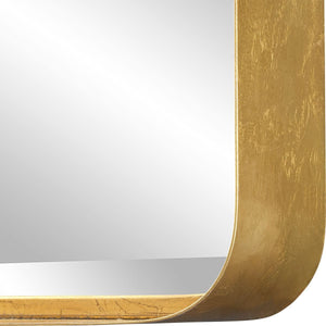 Crofton Large Mirror, Gold - elegant mirror for adding style and light to any room | Image 4 | InSTYLE Home & Rugs
