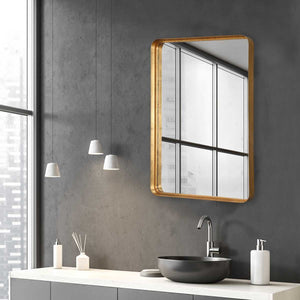 Crofton Large Mirror, Gold - elegant mirror for adding style and light to any room | Image 1 | InSTYLE Home & Rugs