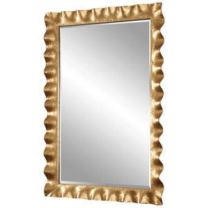 Haya Mirror, Gold - modern mirror with sleek design for contemporary interiors | Image 3 | InSTYLE Home & Rugs