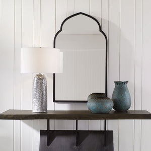Kenitra Arch Mirror, Black - perfect for enhancing light and creating a sense of space | Image 7 | InSTYLE Home & Rugs