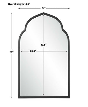Kenitra Arch Mirror, Black - perfect for enhancing light and creating a sense of space | Image 5 | InSTYLE Home & Rugs