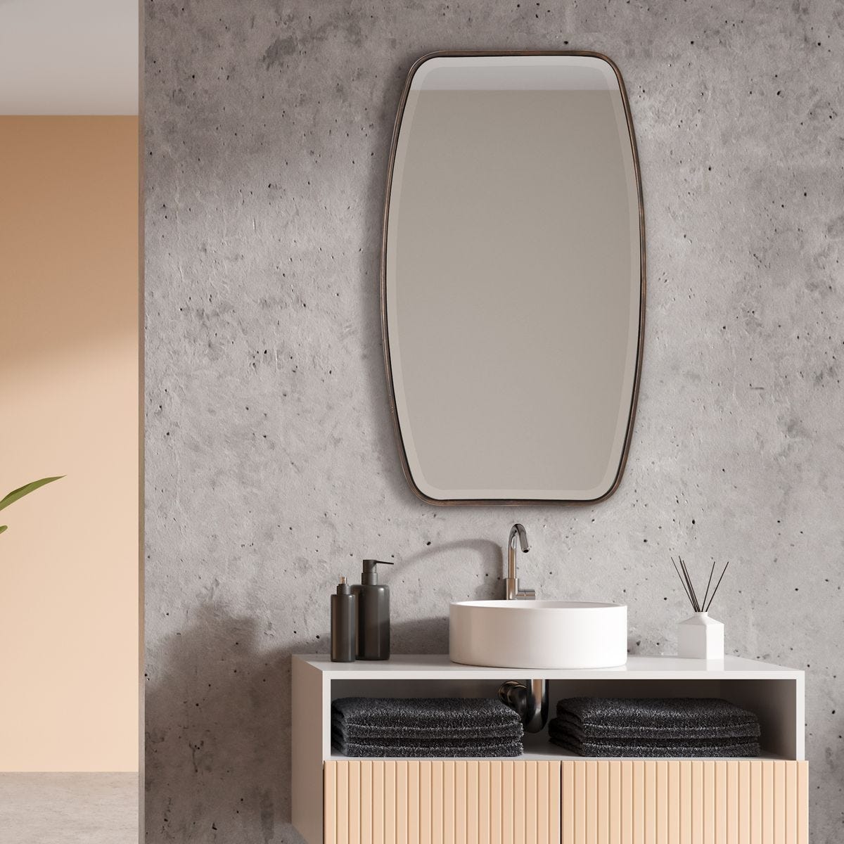 Canillo Mirror, Bronze - elegant mirror for adding style and light to any room | Image 1 | InSTYLE Home & Rugs