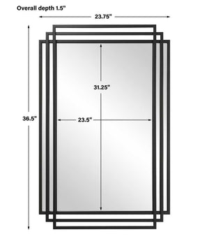 Amherst Mirror, Black - elegant mirror for adding style and light to any room | Image 7 | InSTYLE Home & Rugs