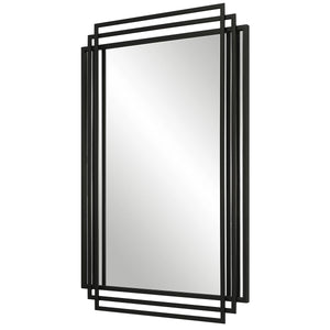 Amherst Mirror, Black - elegant mirror for adding style and light to any room | Image 3 | InSTYLE Home & Rugs