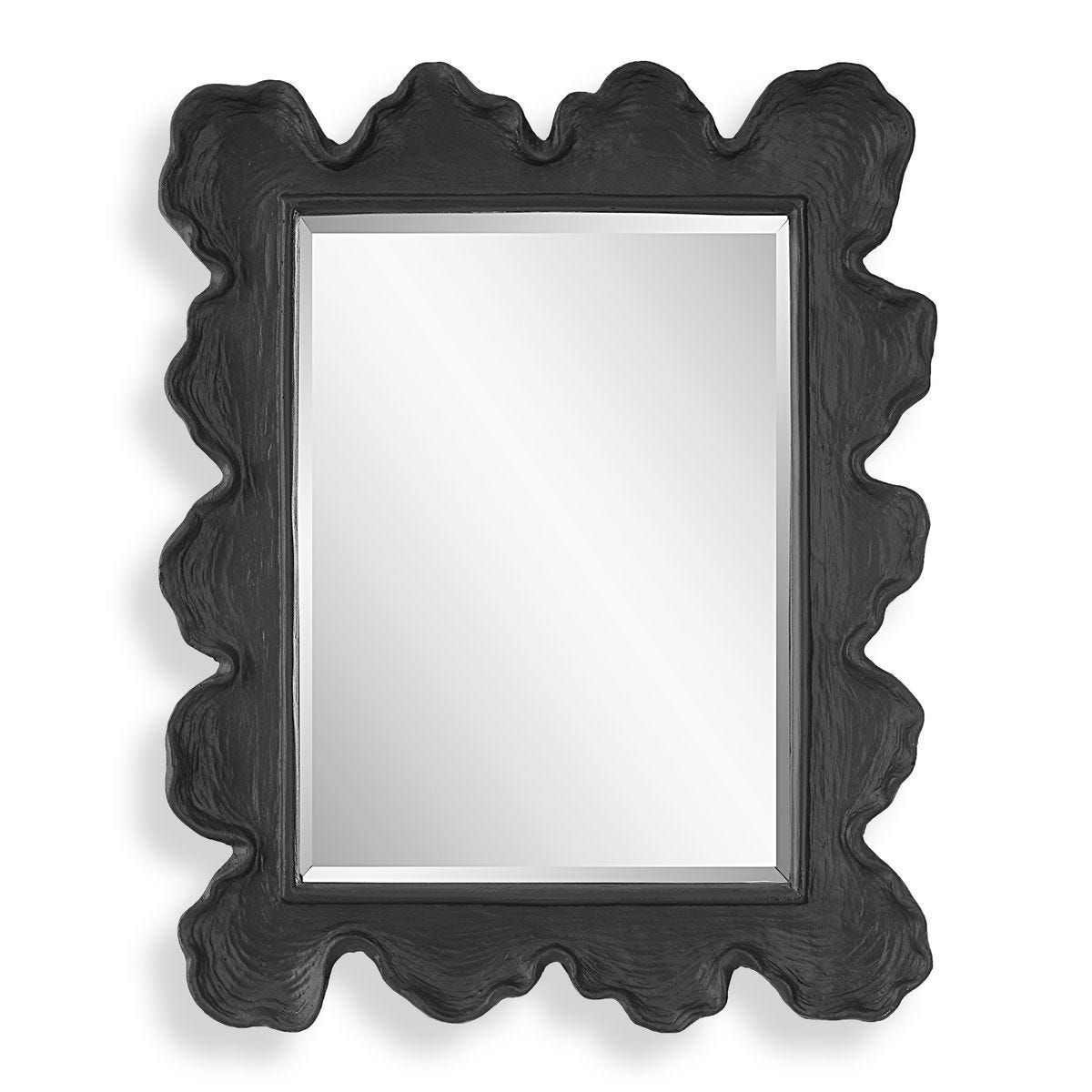Sea Coral Mirror, Black - full-length mirror for creating the illusion of space and light | Image 2 | InSTYLE Home & Rugs