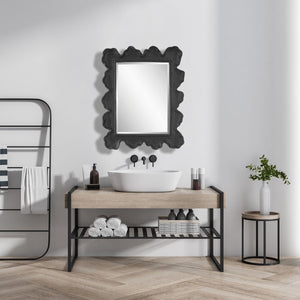 Sea Coral Mirror, Black - full-length mirror for creating the illusion of space and light | Image 6 | InSTYLE Home & Rugs