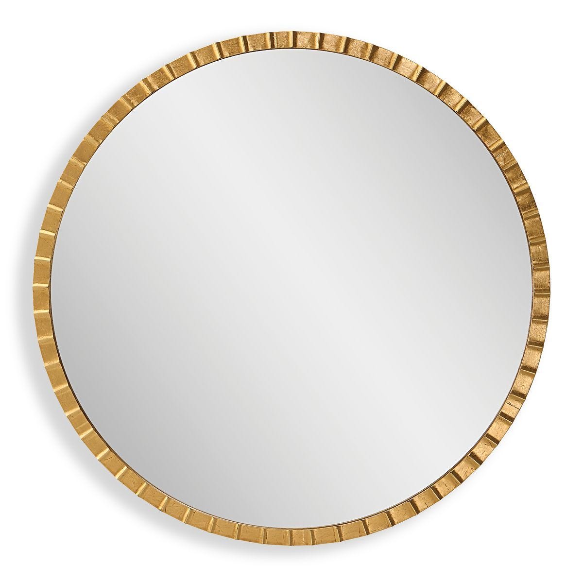 Dandridge Round Mirror, Gold - full-length mirror for creating the illusion of space and light | Image 2 | InSTYLE Home & Rugs