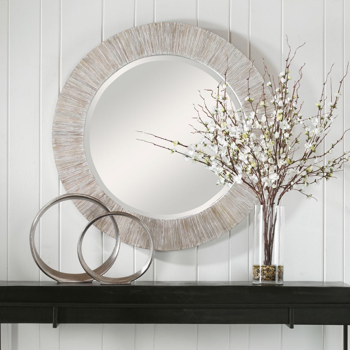 Repose Round Mirror - full-length mirror for creating the illusion of space and light | Image 1 | InSTYLE Home & Rugs