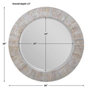 Repose Round Mirror - full-length mirror for creating the illusion of space and light | Image 5 | InSTYLE Home & Rugs