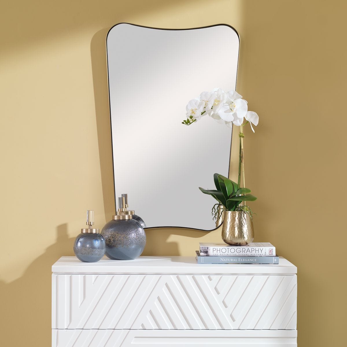 Belvoir Mirror, Brass - full-length mirror for creating the illusion of space and light | Image 1 | InSTYLE Home & Rugs