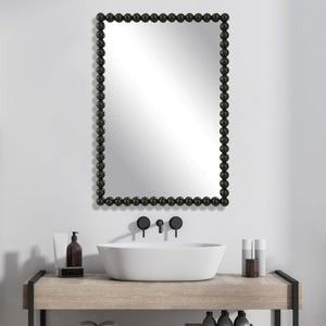 Serna Vanity Mirror, Black - elegant mirror for adding style and light to any room | Image 1 | InSTYLE Home & Rugs