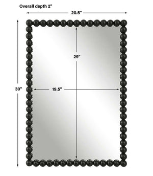 Serna Vanity Mirror, Black - elegant mirror for adding style and light to any room | Image 6 | InSTYLE Home & Rugs