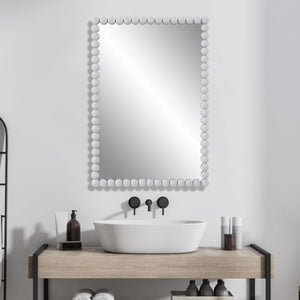 Serna Vanity Mirror, White - elegant mirror for adding style and light to any room | Image 1 | InSTYLE Home & Rugs