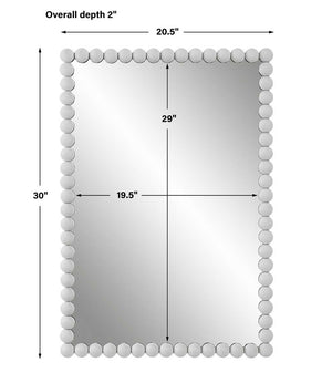 Serna Vanity Mirror, White - elegant mirror for adding style and light to any room | Image 6 | InSTYLE Home & Rugs