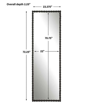 Serna Tall Mirror, Black - elegant mirror for adding style and light to any room | Image 5 | InSTYLE Home & Rugs