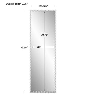 Serna Tall Mirror, White - elegant mirror for adding style and light to any room | Image 5 | InSTYLE Home & Rugs