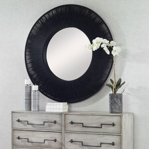 Sailor's Knot Round Mirror, Black - full-length mirror for creating the illusion of space and light | Image 5 | InSTYLE Home & Rugs