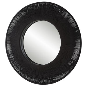 Sailor's Knot Round Mirror, Black - full-length mirror for creating the illusion of space and light | Image 3 | InSTYLE Home & Rugs