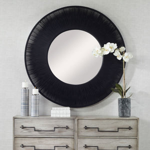 Sailor's Knot Round Mirror, Black - full-length mirror for creating the illusion of space and light | Image 1 | InSTYLE Home & Rugs