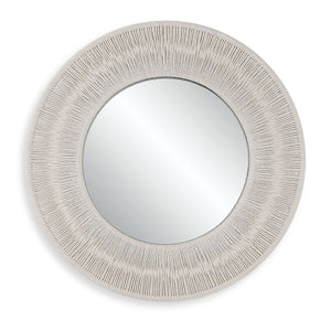 Sailor's Knot Small Round Mirror, White - modern mirror with sleek design for contemporary interiors | Image 2 | InSTYLE Home & Rugs