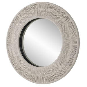 Sailor's Knot Small Round Mirror, White - modern mirror with sleek design for contemporary interiors | Image 3 | InSTYLE Home & Rugs