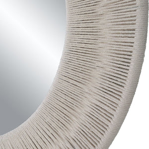 Sailor's Knot Small Round Mirror, White - modern mirror with sleek design for contemporary interiors | Image 4 | InSTYLE Home & Rugs