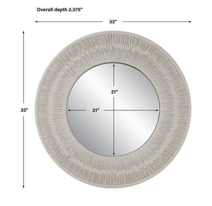Sailor's Knot Small Round Mirror, White - modern mirror with sleek design for contemporary interiors | Image 6 | InSTYLE Home & Rugs