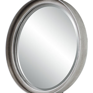 Button Mirror, Silver - modern mirror with sleek design for contemporary interiors | Image 5 | InSTYLE Home & Rugs