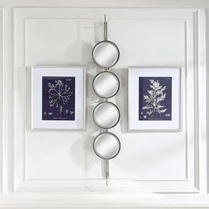 Button Mirror, Silver - modern mirror with sleek design for contemporary interiors | Image 1 | InSTYLE Home & Rugs